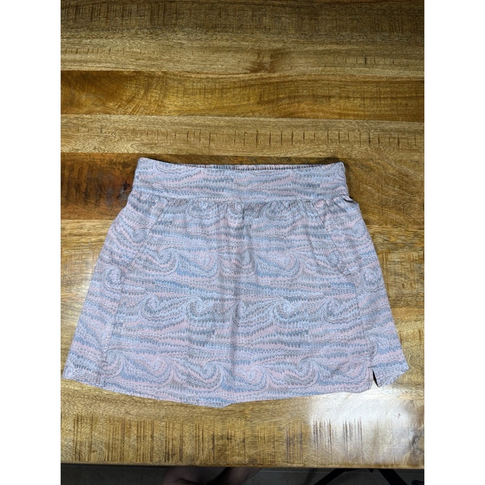 TravisMathew Womens Medium Athletic Golf Skort Pink‎ Blue Marble Print